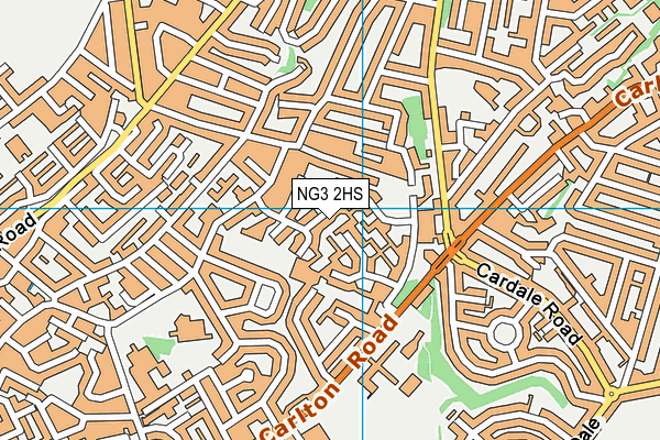 NG3 2HS map - OS VectorMap District (Ordnance Survey)