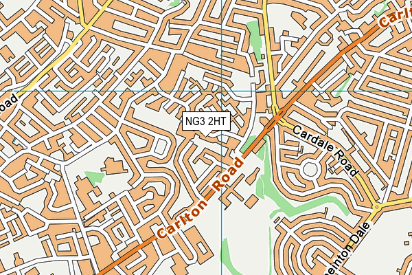 NG3 2HT map - OS VectorMap District (Ordnance Survey)