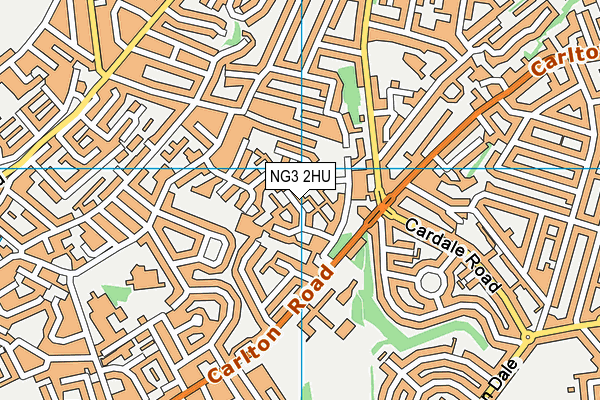 NG3 2HU map - OS VectorMap District (Ordnance Survey)