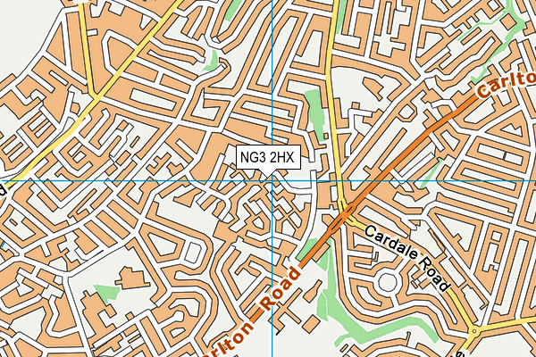NG3 2HX map - OS VectorMap District (Ordnance Survey)