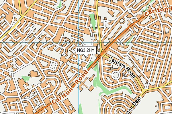 NG3 2HY map - OS VectorMap District (Ordnance Survey)