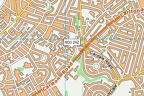 NG3 2HZ map - OS VectorMap District (Ordnance Survey)