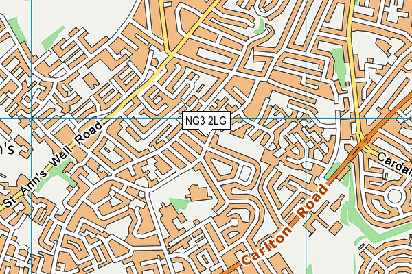 NG3 2LG map - OS VectorMap District (Ordnance Survey)