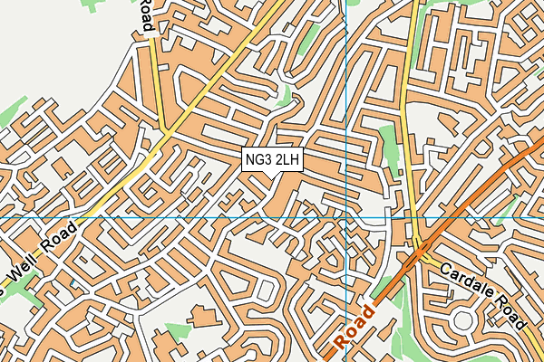 NG3 2LH map - OS VectorMap District (Ordnance Survey)