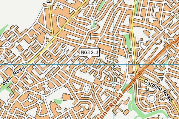 NG3 2LJ map - OS VectorMap District (Ordnance Survey)