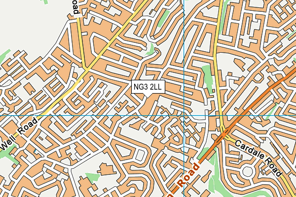 NG3 2LL map - OS VectorMap District (Ordnance Survey)