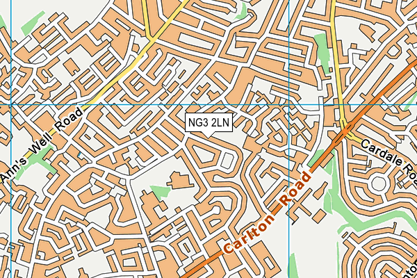 NG3 2LN map - OS VectorMap District (Ordnance Survey)