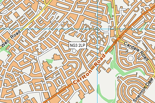 NG3 2LP map - OS VectorMap District (Ordnance Survey)