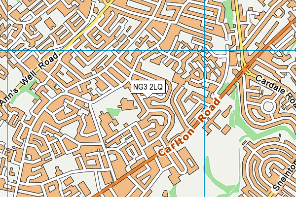 NG3 2LQ map - OS VectorMap District (Ordnance Survey)