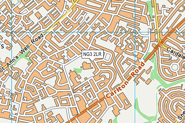 NG3 2LR map - OS VectorMap District (Ordnance Survey)