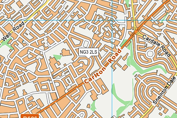 NG3 2LS map - OS VectorMap District (Ordnance Survey)