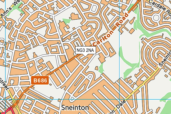 NG3 2NA map - OS VectorMap District (Ordnance Survey)