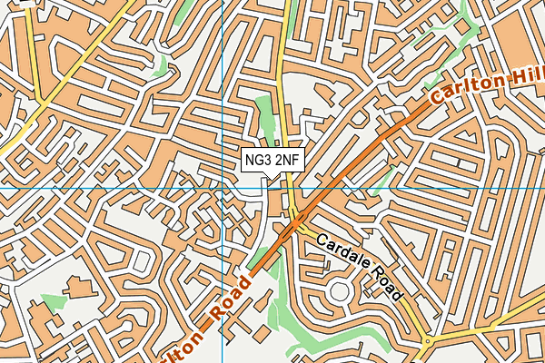 NG3 2NF map - OS VectorMap District (Ordnance Survey)