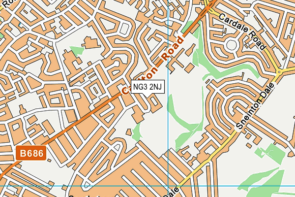 NG3 2NJ map - OS VectorMap District (Ordnance Survey)