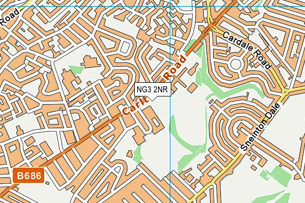 Castle College (Carlton Road Centre) (Closed) map (NG3 2NR) - OS VectorMap District (Ordnance Survey)