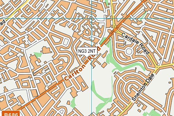 NG3 2NT map - OS VectorMap District (Ordnance Survey)