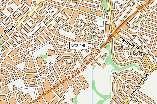 NG3 2NU map - OS VectorMap District (Ordnance Survey)