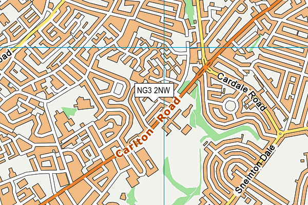 NG3 2NW map - OS VectorMap District (Ordnance Survey)