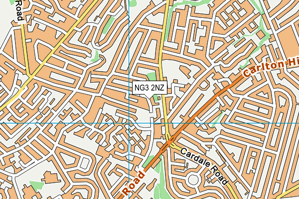 NG3 2NZ map - OS VectorMap District (Ordnance Survey)