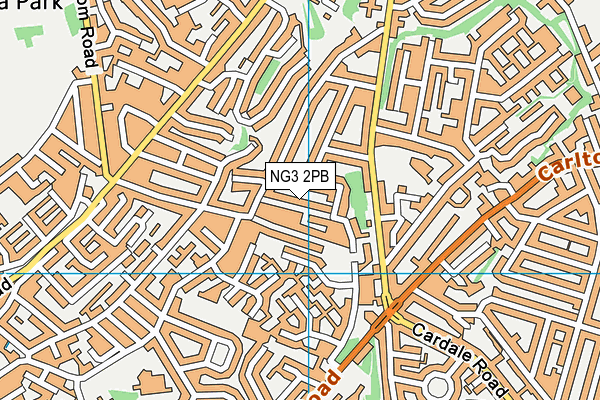 NG3 2PB map - OS VectorMap District (Ordnance Survey)