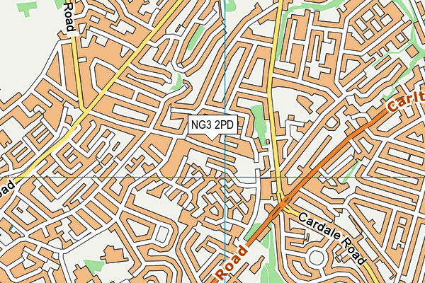 NG3 2PD map - OS VectorMap District (Ordnance Survey)