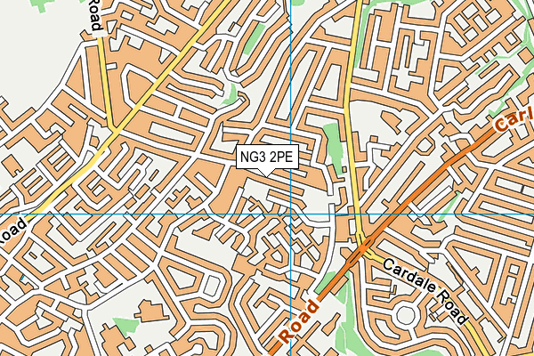 NG3 2PE map - OS VectorMap District (Ordnance Survey)