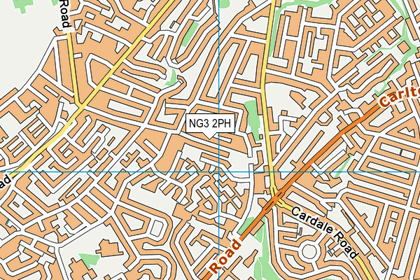 NG3 2PH map - OS VectorMap District (Ordnance Survey)
