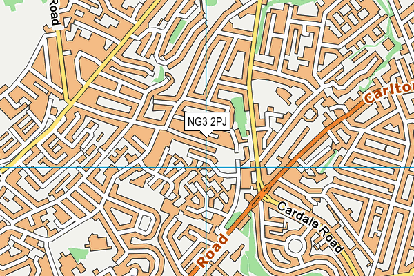 NG3 2PJ map - OS VectorMap District (Ordnance Survey)