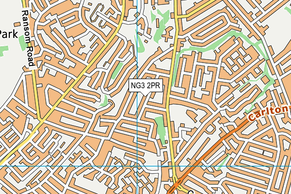 NG3 2PR map - OS VectorMap District (Ordnance Survey)