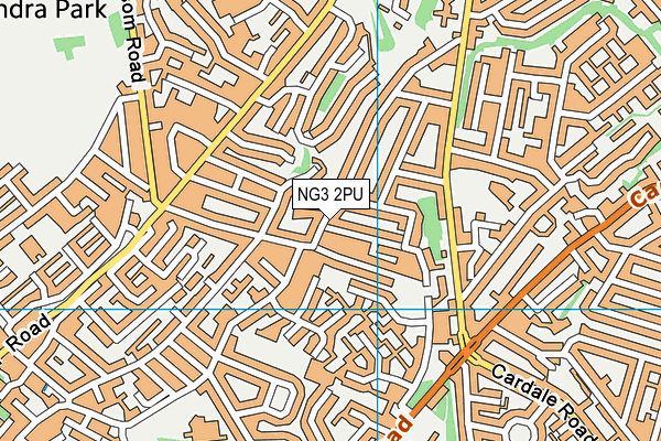 NG3 2PU map - OS VectorMap District (Ordnance Survey)