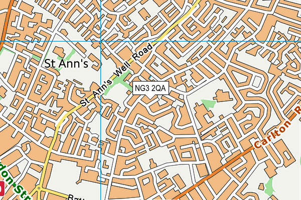 NG3 2QA map - OS VectorMap District (Ordnance Survey)