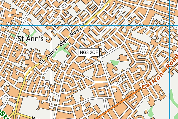 NG3 2QF map - OS VectorMap District (Ordnance Survey)