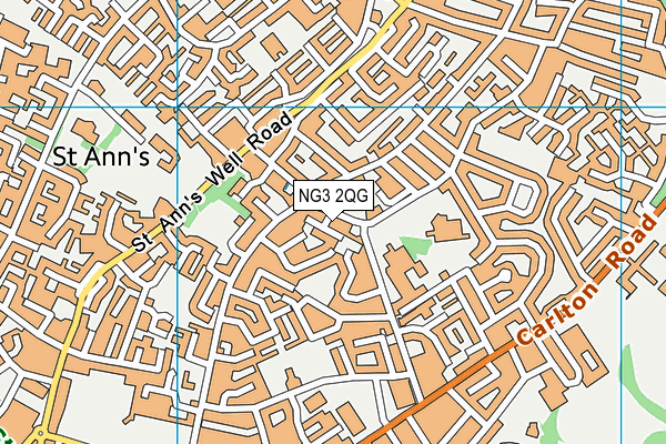 NG3 2QG map - OS VectorMap District (Ordnance Survey)