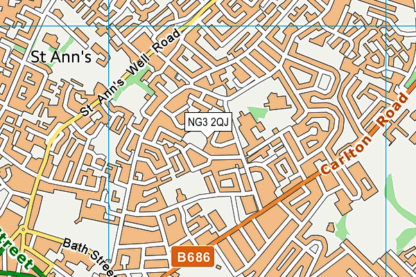 NG3 2QJ map - OS VectorMap District (Ordnance Survey)