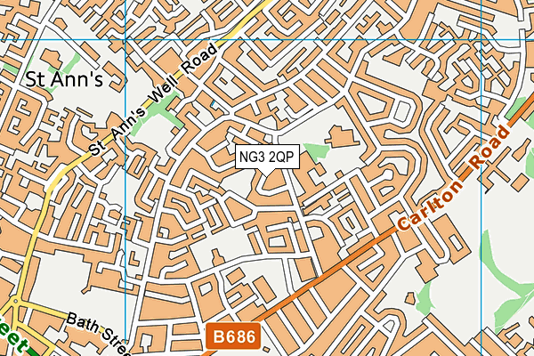 NG3 2QP map - OS VectorMap District (Ordnance Survey)