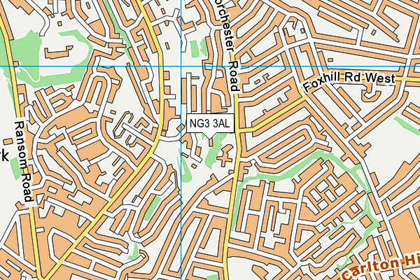 Thorneywood Education Base map (NG3 3AL) - OS VectorMap District (Ordnance Survey)