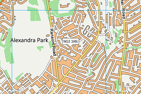 NG3 3AN map - OS VectorMap District (Ordnance Survey)