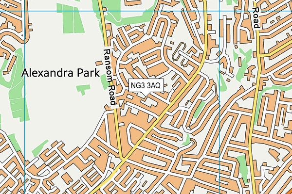 NG3 3AQ map - OS VectorMap District (Ordnance Survey)