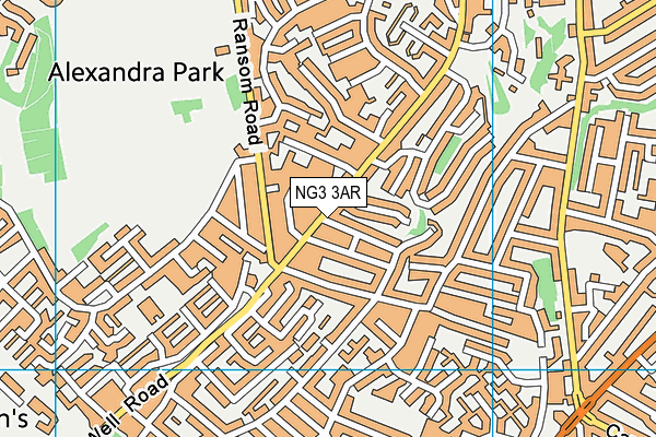 NG3 3AR map - OS VectorMap District (Ordnance Survey)