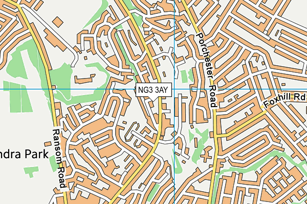 NG3 3AY map - OS VectorMap District (Ordnance Survey)