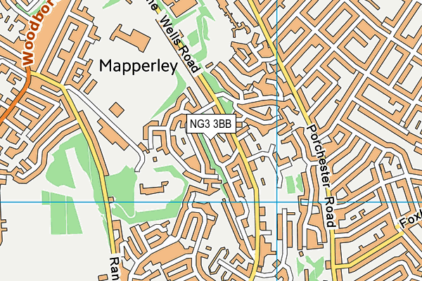 NG3 3BB map - OS VectorMap District (Ordnance Survey)