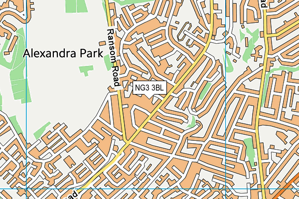 NG3 3BL map - OS VectorMap District (Ordnance Survey)