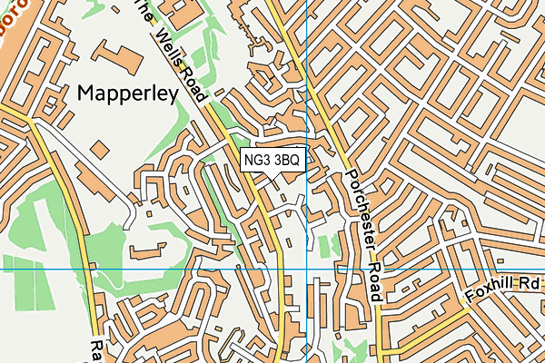 NG3 3BQ map - OS VectorMap District (Ordnance Survey)