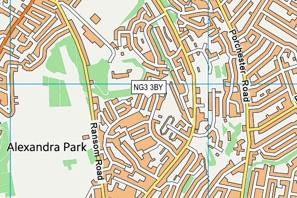 NG3 3BY map - OS VectorMap District (Ordnance Survey)