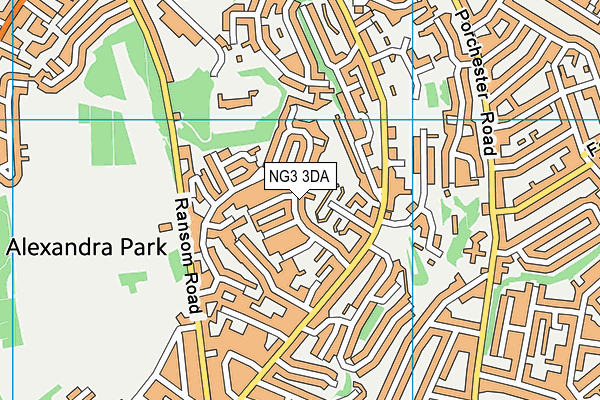 NG3 3DA map - OS VectorMap District (Ordnance Survey)