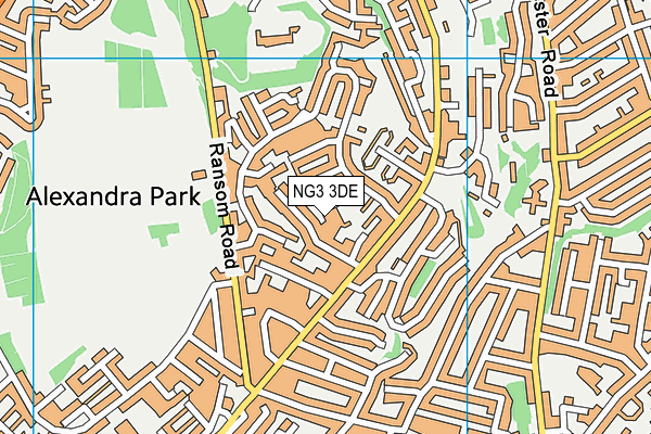 NG3 3DE map - OS VectorMap District (Ordnance Survey)