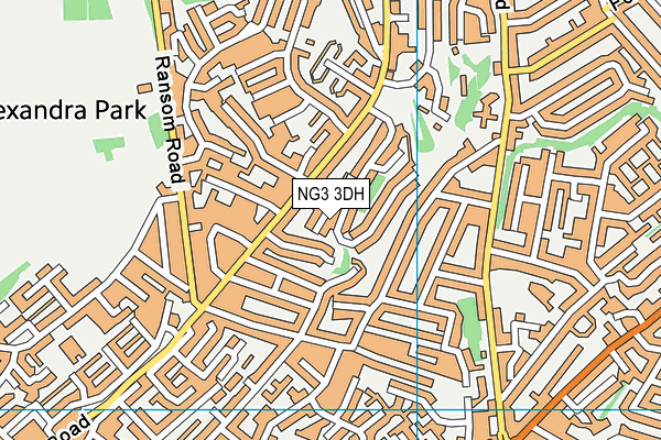 NG3 3DH map - OS VectorMap District (Ordnance Survey)