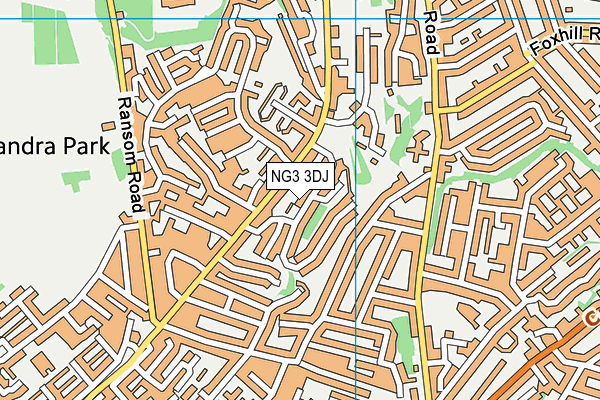 NG3 3DJ map - OS VectorMap District (Ordnance Survey)