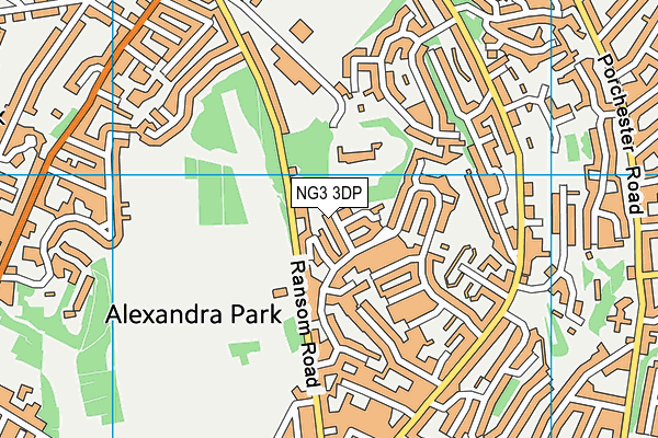 NG3 3DP map - OS VectorMap District (Ordnance Survey)