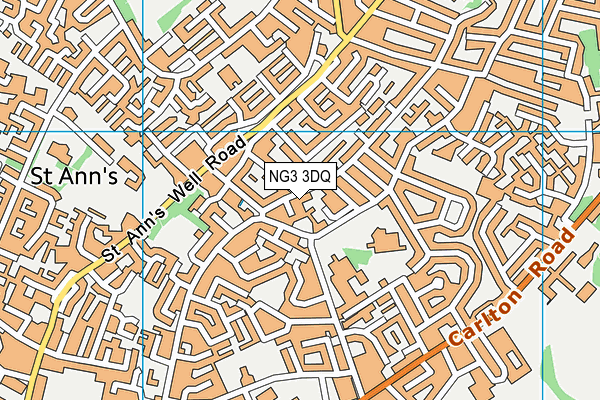 NG3 3DQ map - OS VectorMap District (Ordnance Survey)